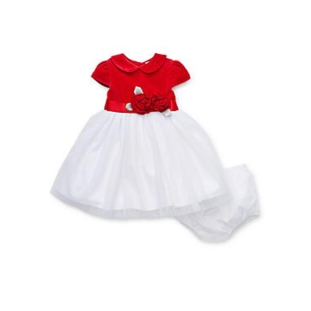 Little Me
Baby Girls Red Dress with Panty Set